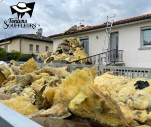 travaux d'évacuation d'isolant dans le tarn