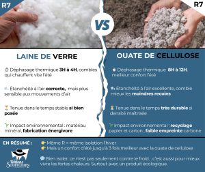 différences laine de verre et ouate de cellulose